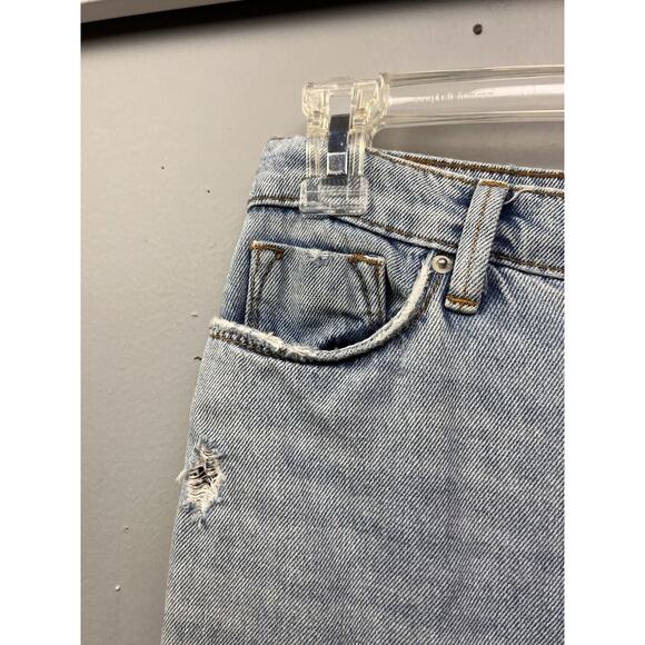 BDG Denim Jeans Womens 25 Destroyed Distressed Mom High Rise Cotton 26x30 Light - Picture 7 of 7